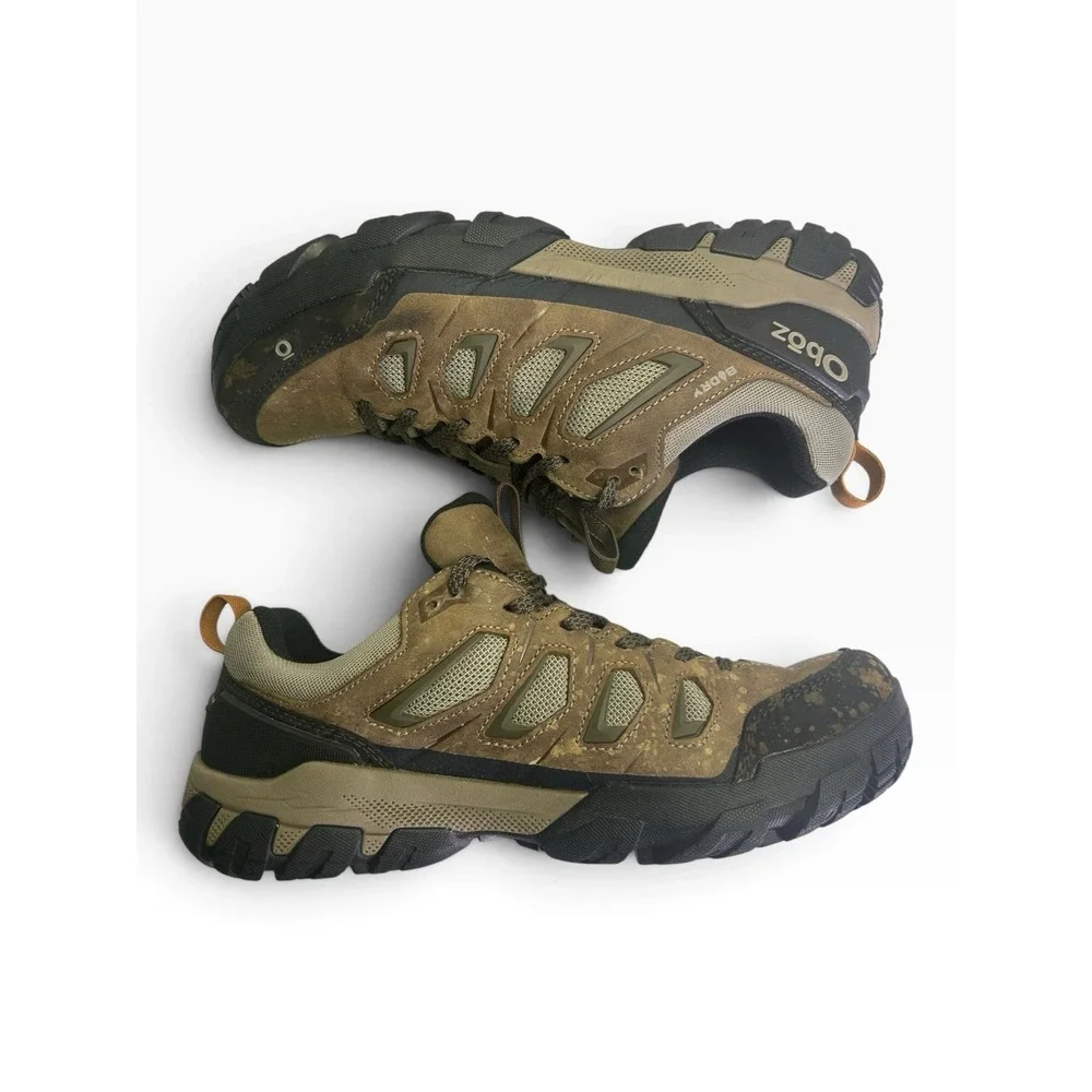 Oboz Sawtooth X Low B-DRY Waterproof Hiking Shoes Mens Size 9 Brown/Canteen GUC